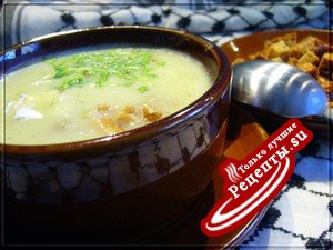 Сырный суп-пюре с крессом
