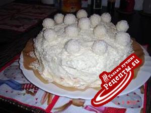 торт "Белоснежное Raffaello"
