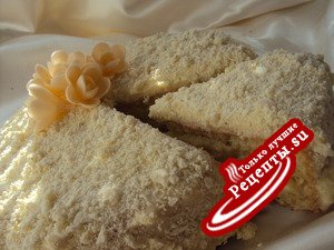 торт "БелосНежный" с венским бисквитом и английским кремом