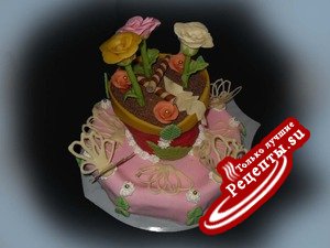 Торт "цветочный горшок"