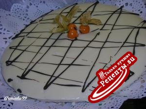 Трюфельный пирог из белого шоколада и творога