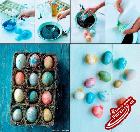 Как оригинально покрасить яйца, используя только красители