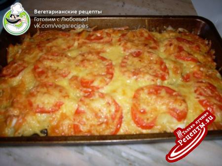 КАРТОФЕЛЬ В ДУХОВКЕ С ПОМИДОРАМИ#Вегетарианскиевторые_блюда