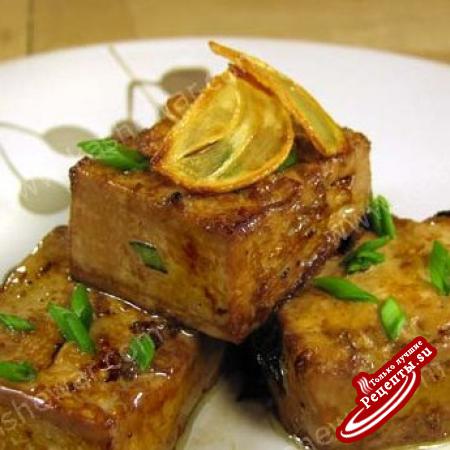 Тофу жареный в соевом соусе (тофу набетери)