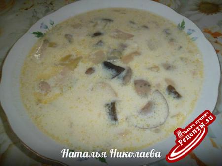 Суп грибной на молоке от Натальи Николаевой