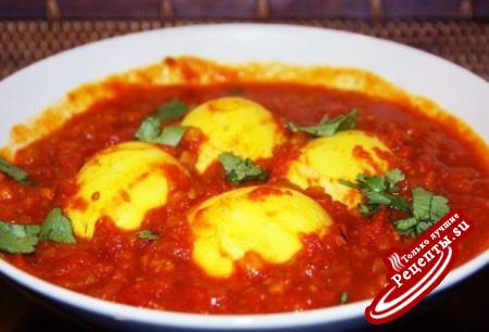 Яйца в томатном соусе (индийская кухня). Яйца в томатном соусе (индийская кухня).