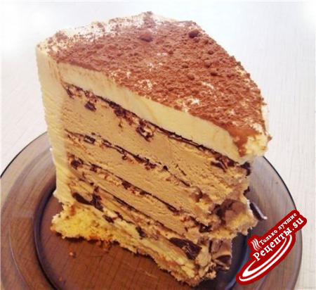 Торт без выпечки «Кофе с шоколадом»