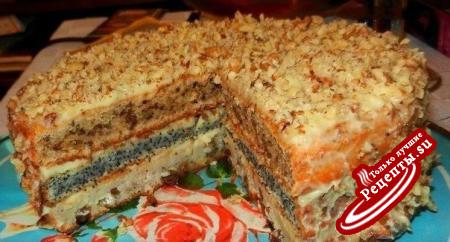 Популярный трехслойный домашний торт#десерты@tortik_bystroИнгредиенты: