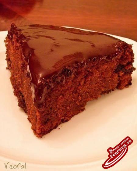 Теплый шоколадный торт