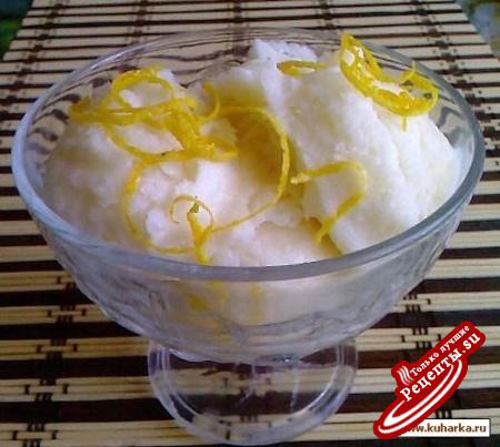 Лимонное мороженое из простокваши
