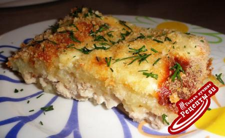 Пирог картофельный с курицей