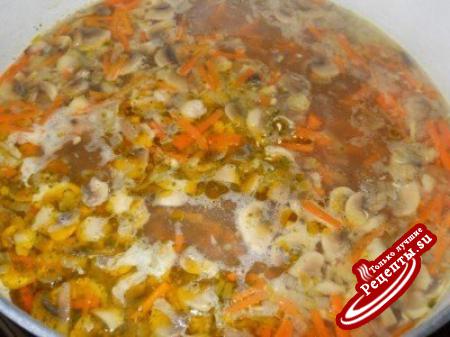 Суп по Крестьянски с пшеном и фрикадельками (обед)