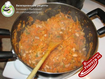 ТУШЕННАЯ КАПУСТА С ФАСОЛЬЮ#Вегетарианские_основные_блюда