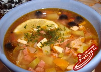 Рецепт мясной солянки Рецепт мясной солянки