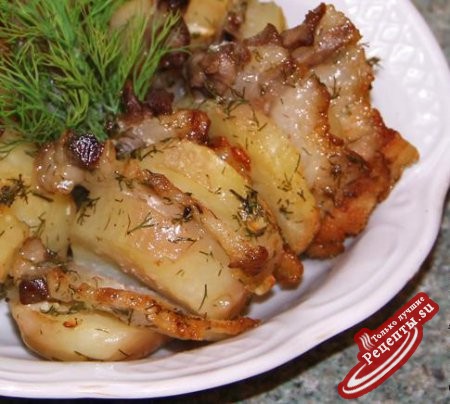 Картофель с салом Картофель с салом