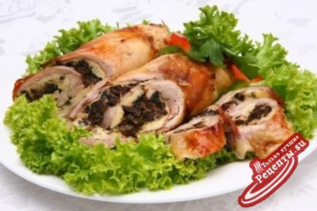 Мясной рулет с грибами Мясной рулет с грибами