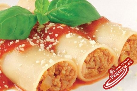Рецепт каннеллонни с мясным фаршем Рецепт каннеллонни с мясным фаршем